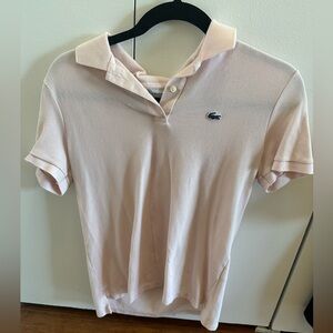 Lacoste Petit Pique Light Pink Classic Fit Polo with SRP sleeve Embroidery